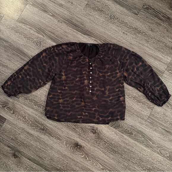 Rails Indi Leopard Blouse - Picture 1 of 9